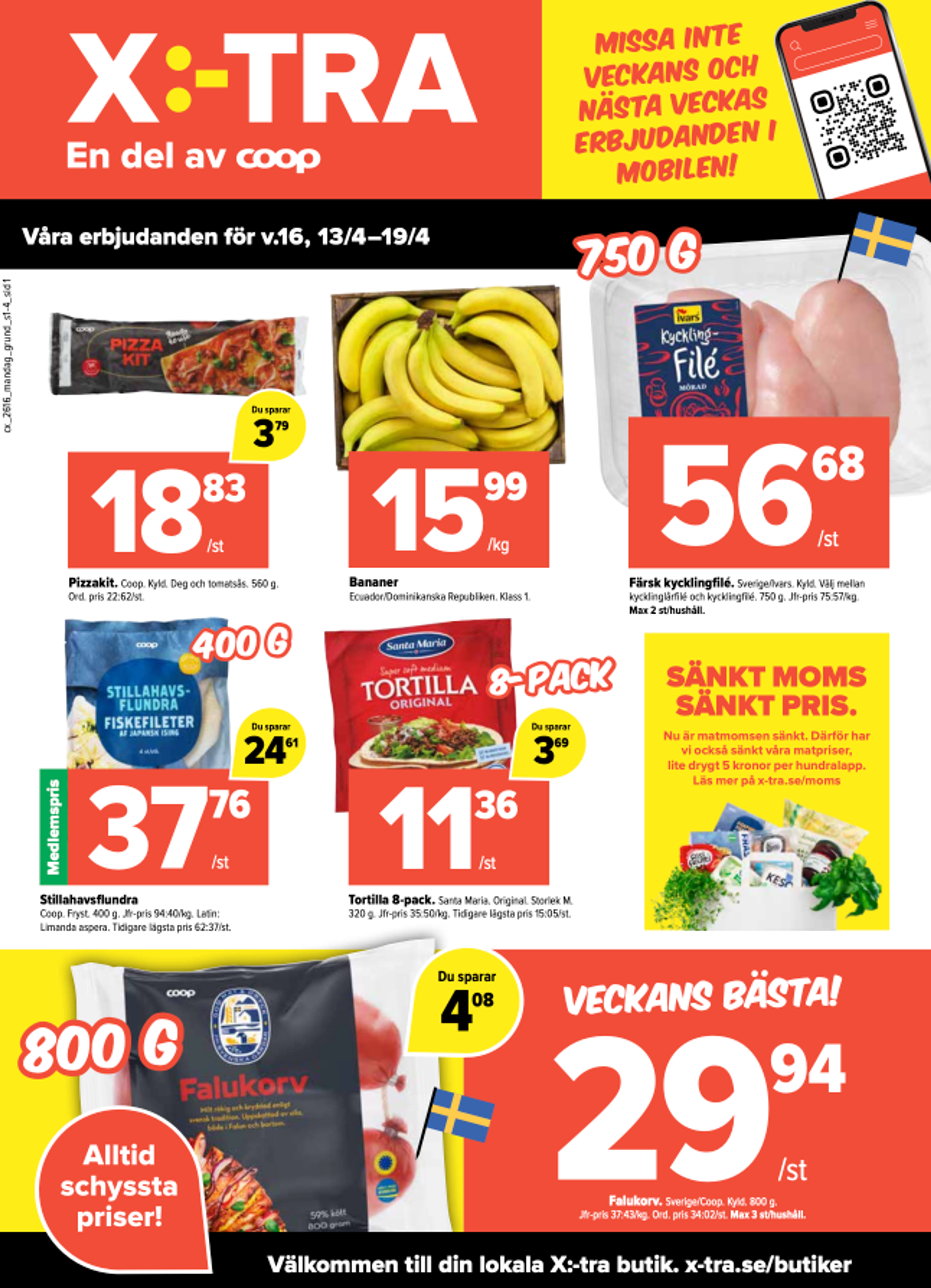 Våra erbjudanden för v.16, 13/4-19/4