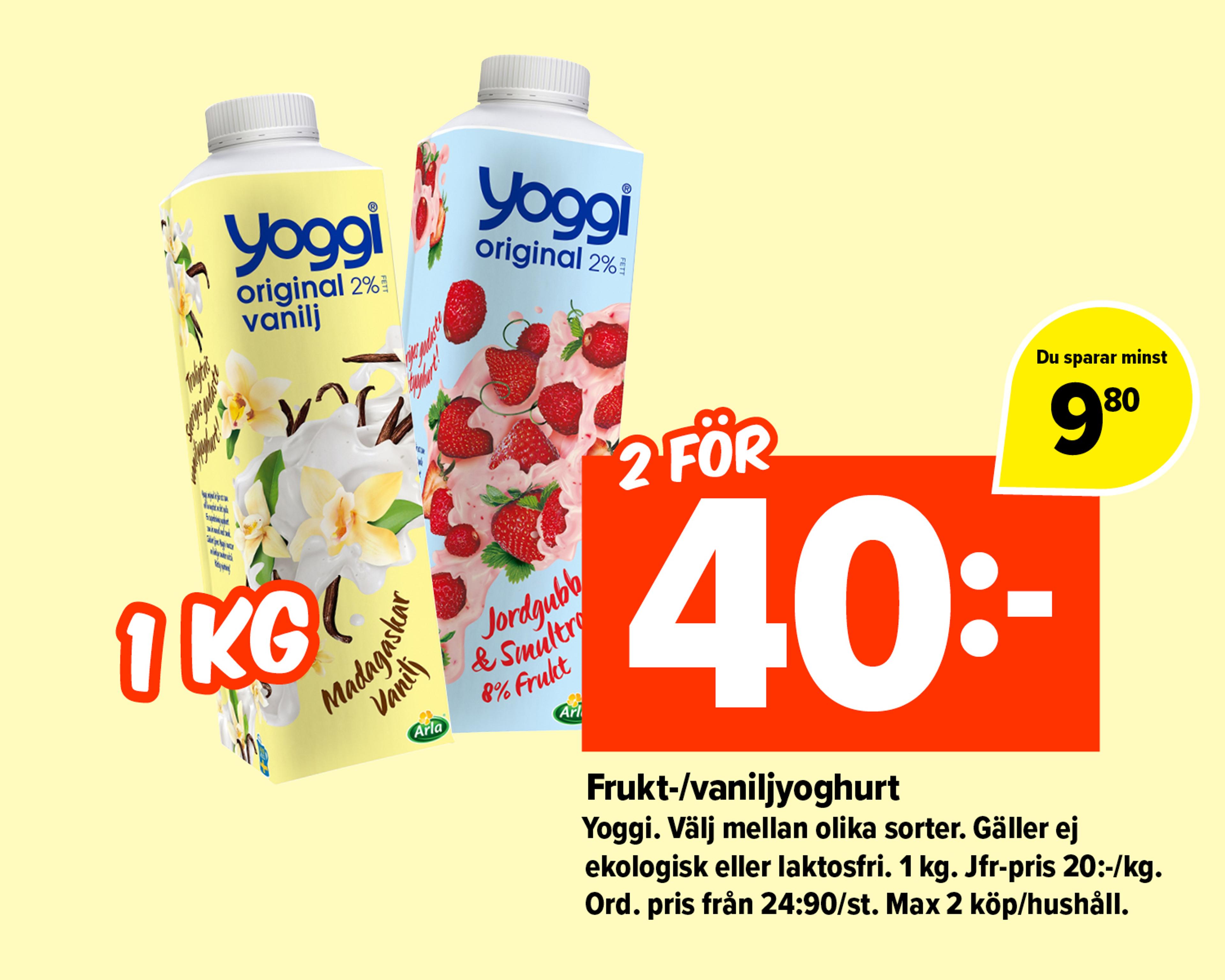 Frukt-/vaniljyoghurt