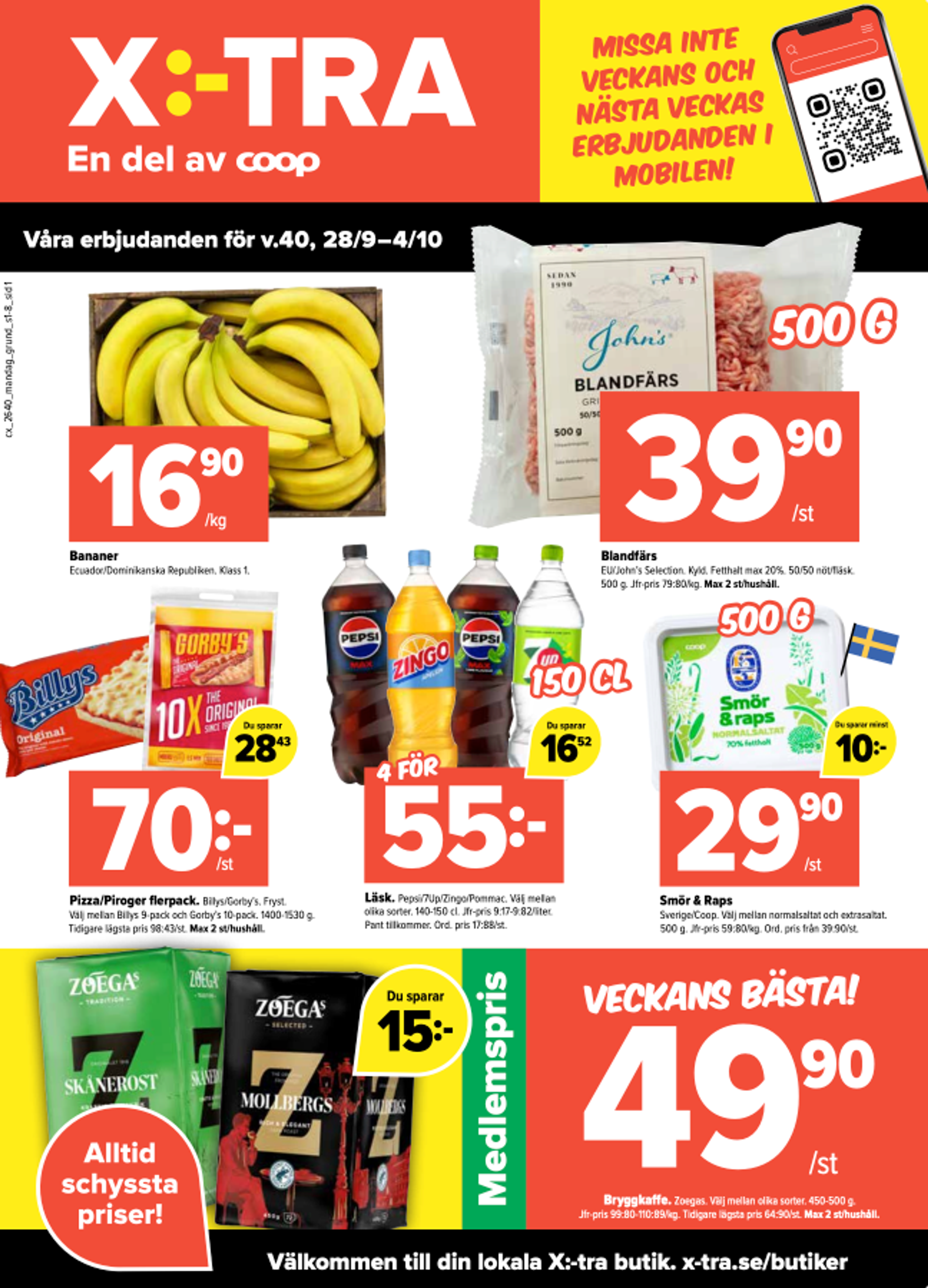 Våra erbjudanden för v.40, 28/9-4/10