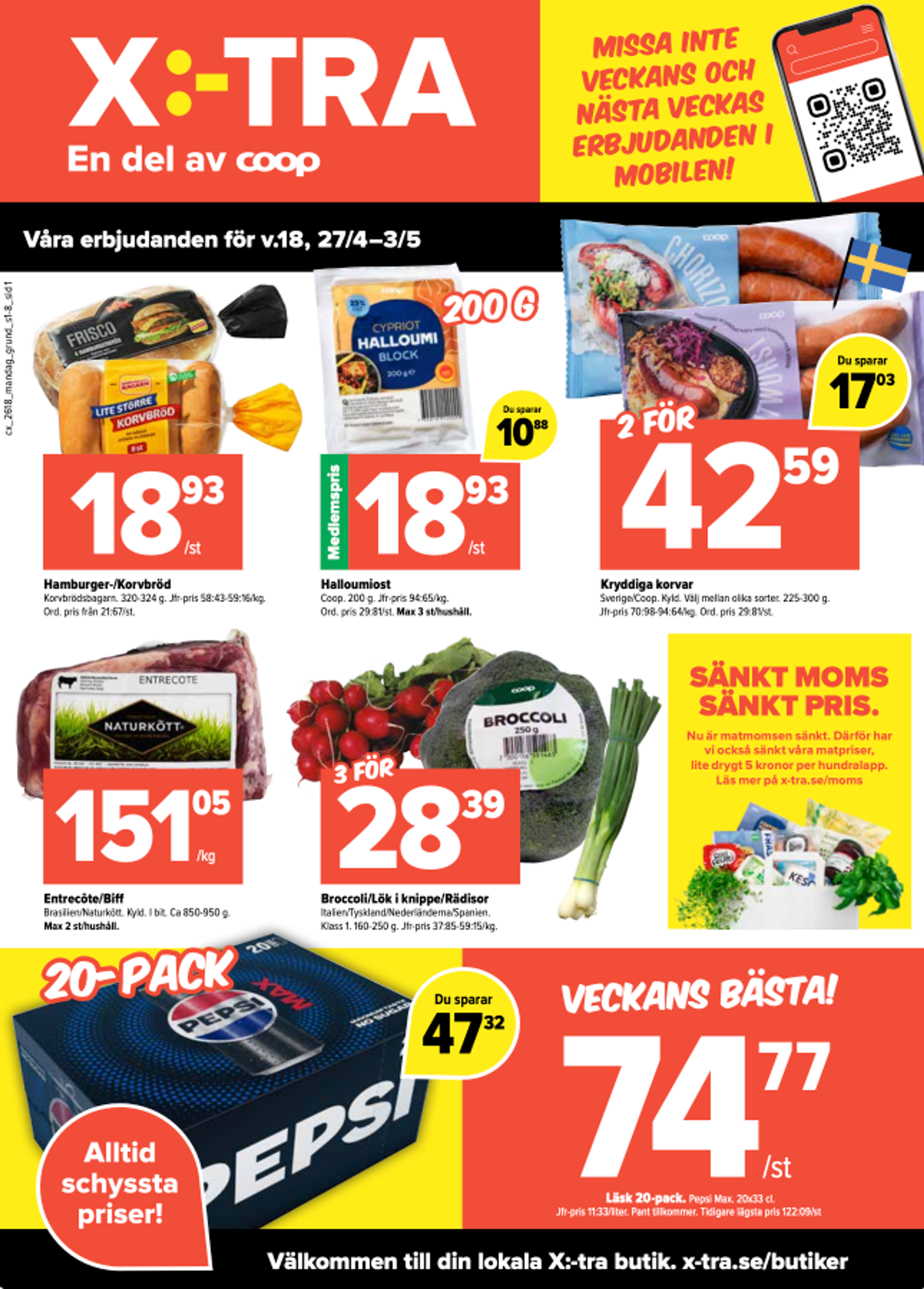 Våra erbjudanden för v.18, 27/4-3/5