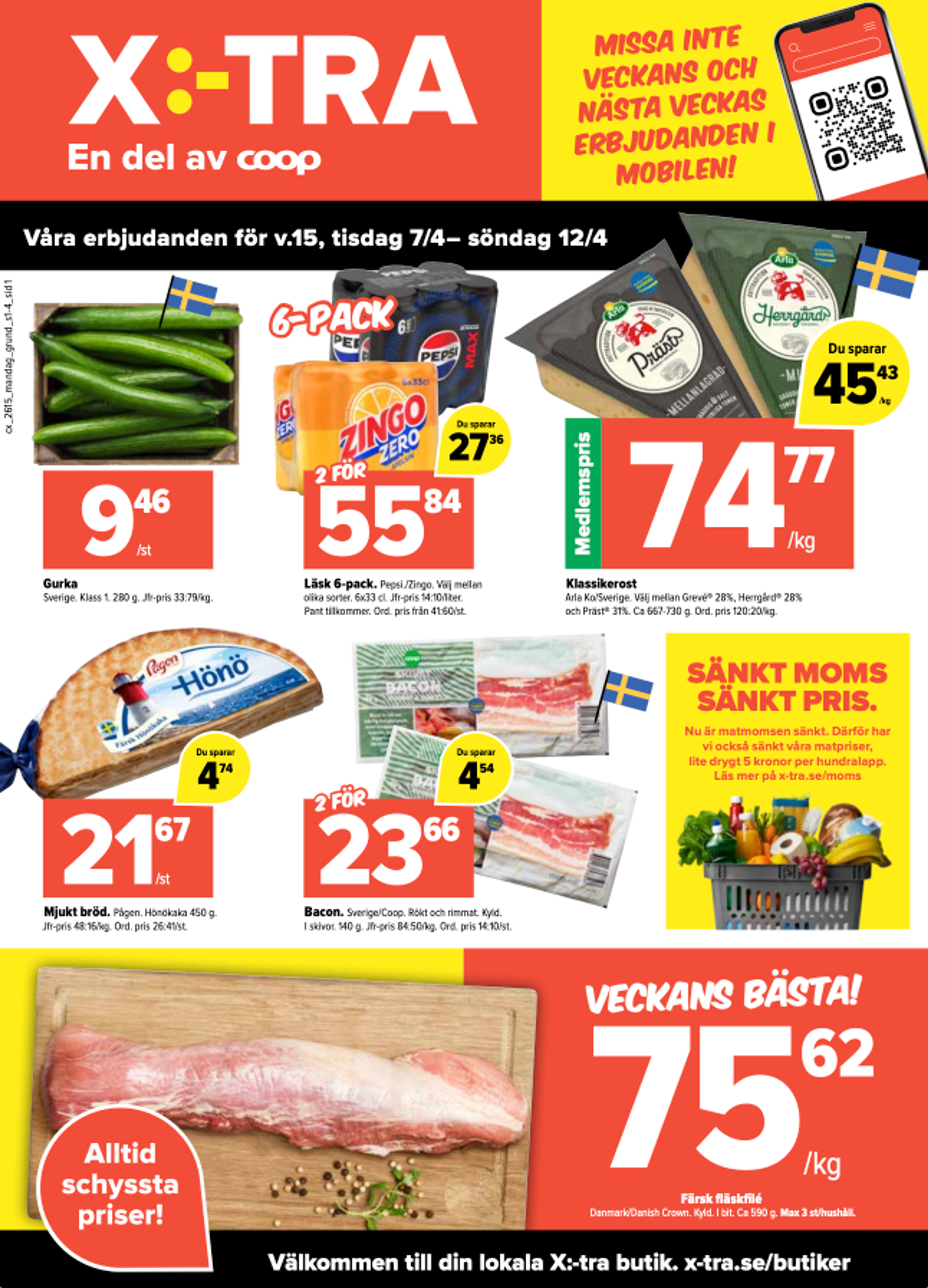 Våra erbjudanden för v.15, tisdag 7/4- söndag 12/4