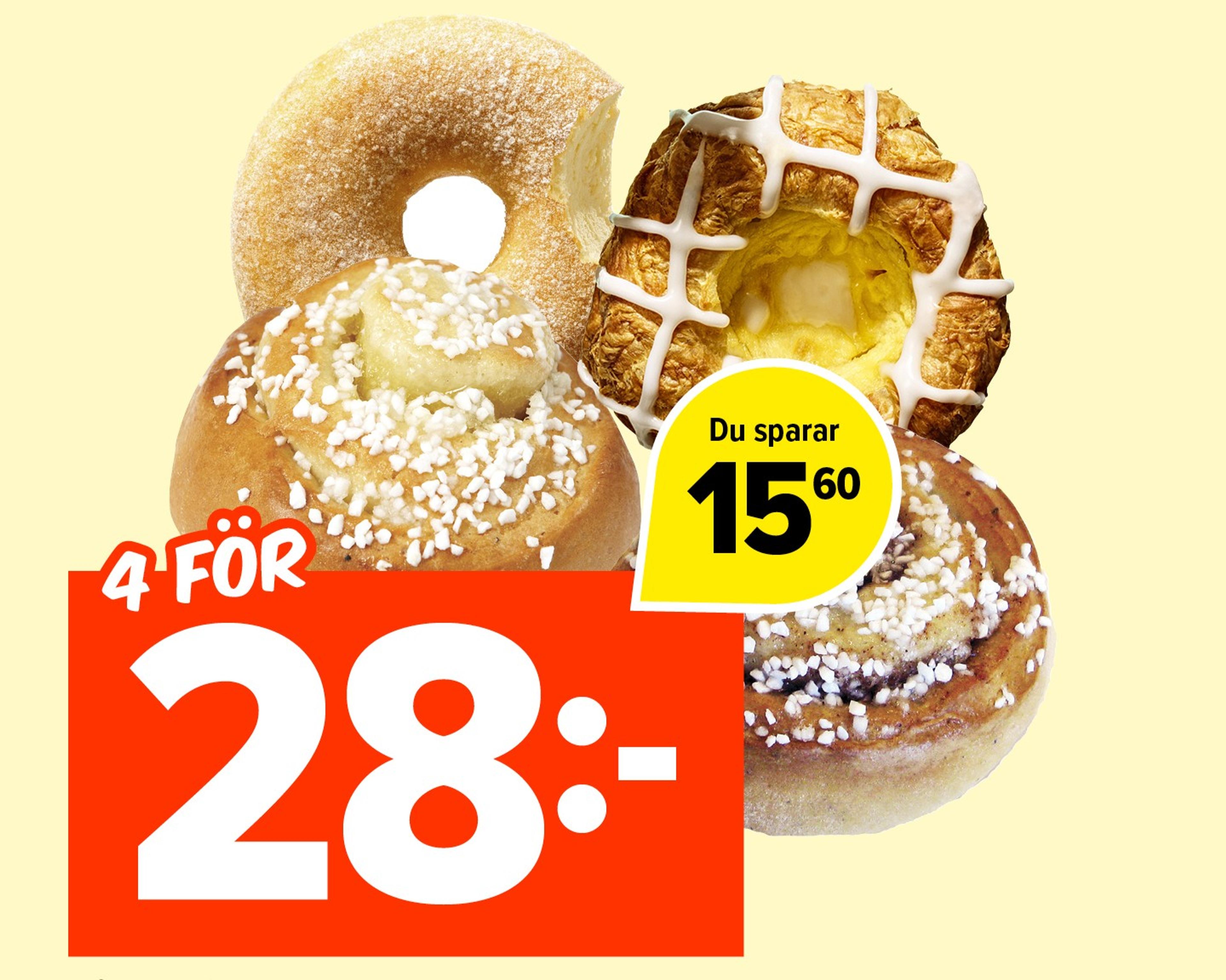 Olika fikabröd - 4 för 28 kronor
