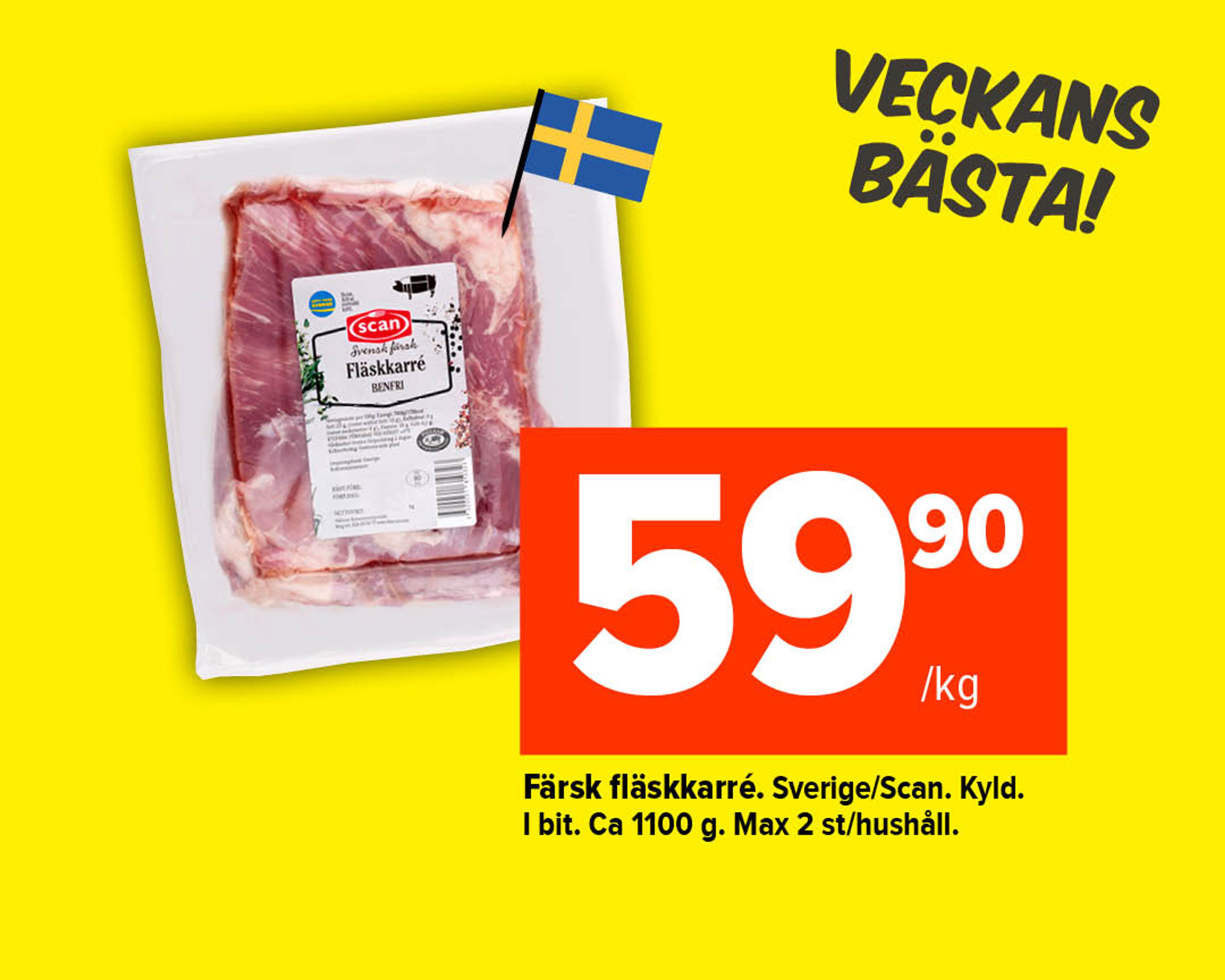 Färsk fläskkarré