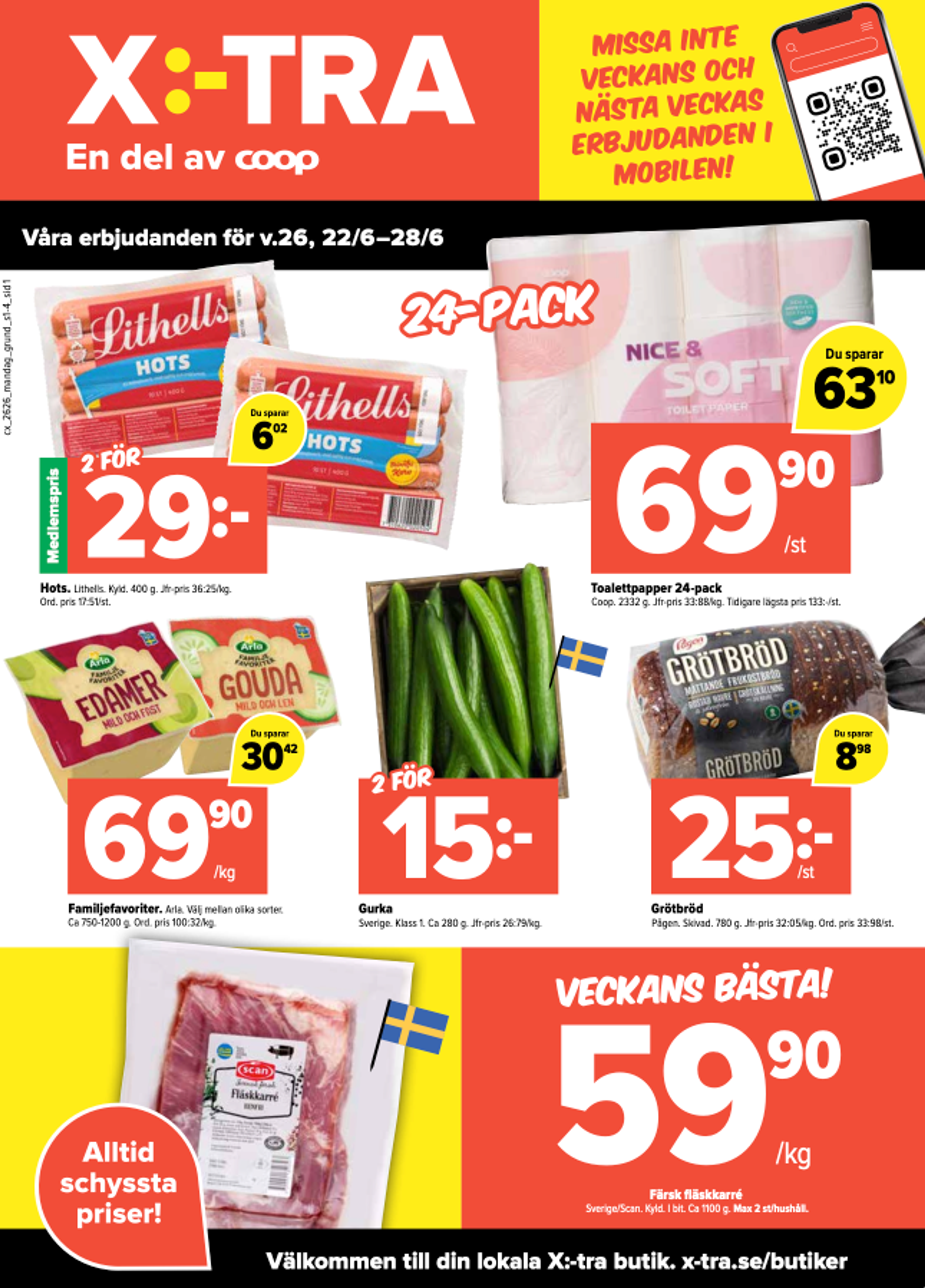 Våra erbjudanden för v.26, 22/6-28/6