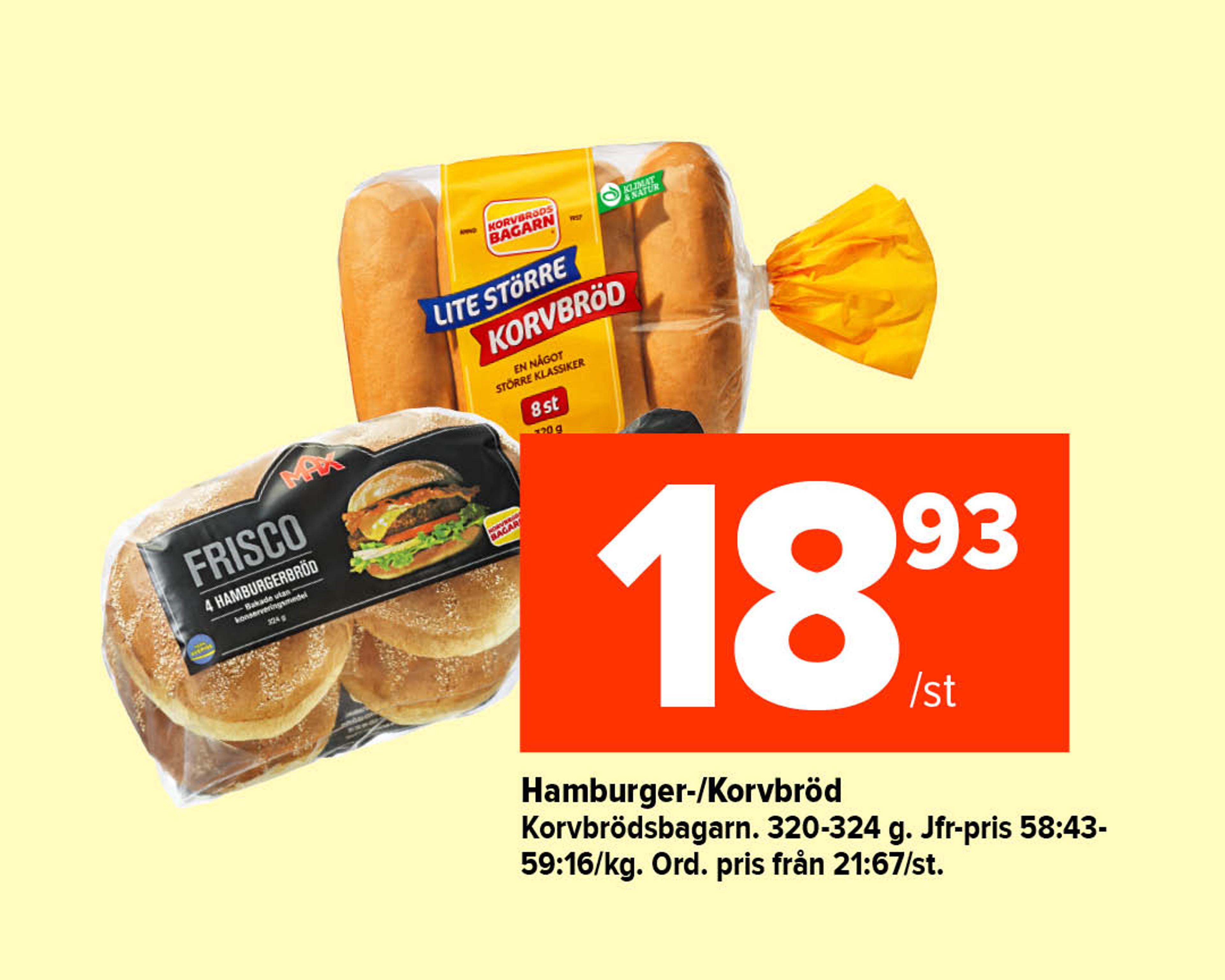 Hamburger-/Korvbröd