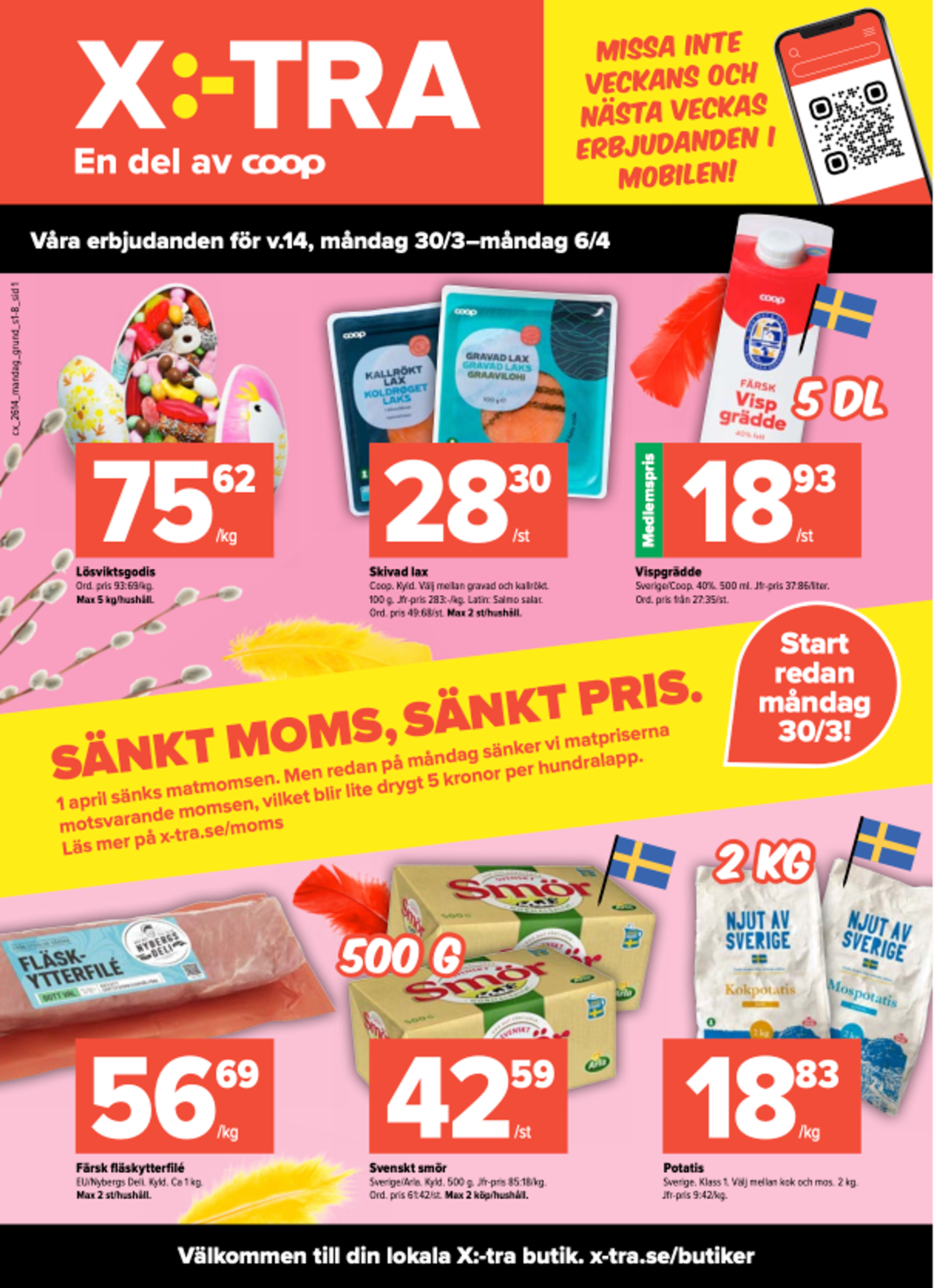 Våra erbjudanden för v-14, måndag 30/3-måndag 6/4