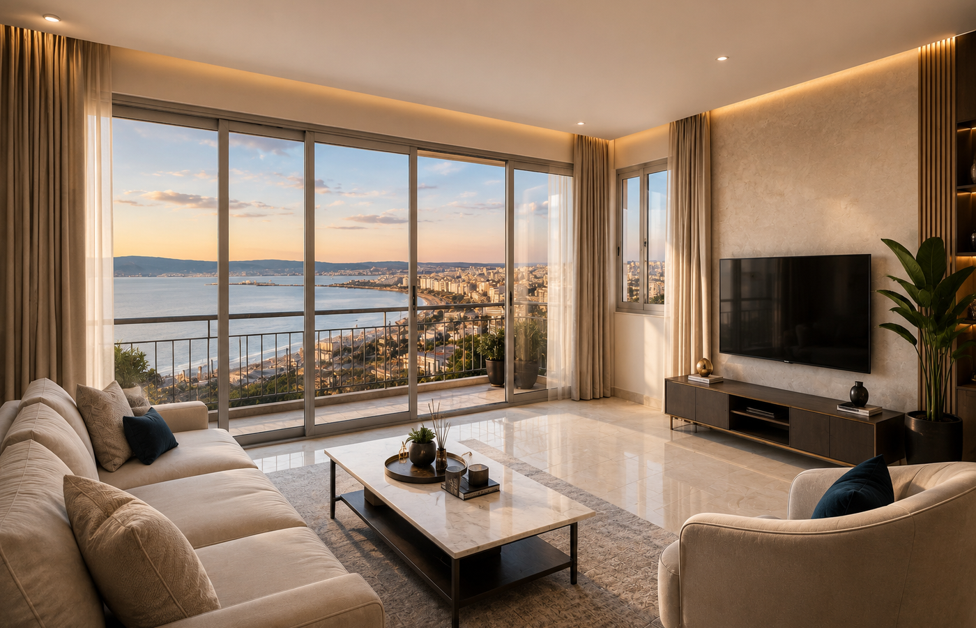 Appartement T3 avec vue dégagée – Hydra, Alger après