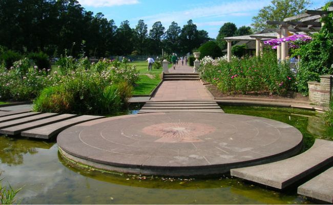 A pond and gardens at Preston Park