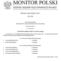 Powołanie do pełnienia urzędu na stanowisku sędziego