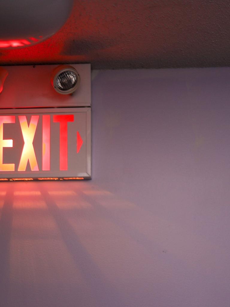 Wire cages for exit background