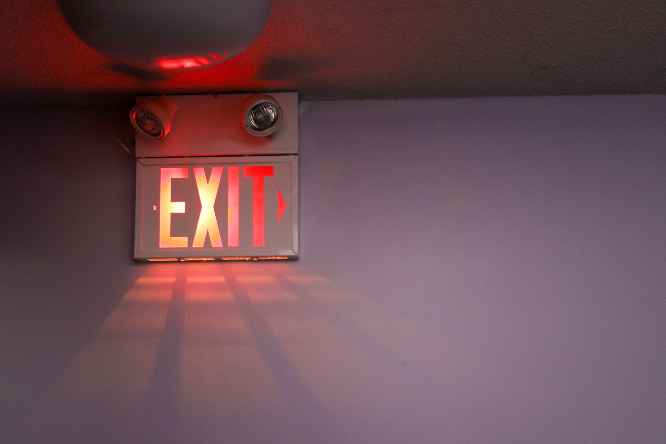 Wire cages for exit background