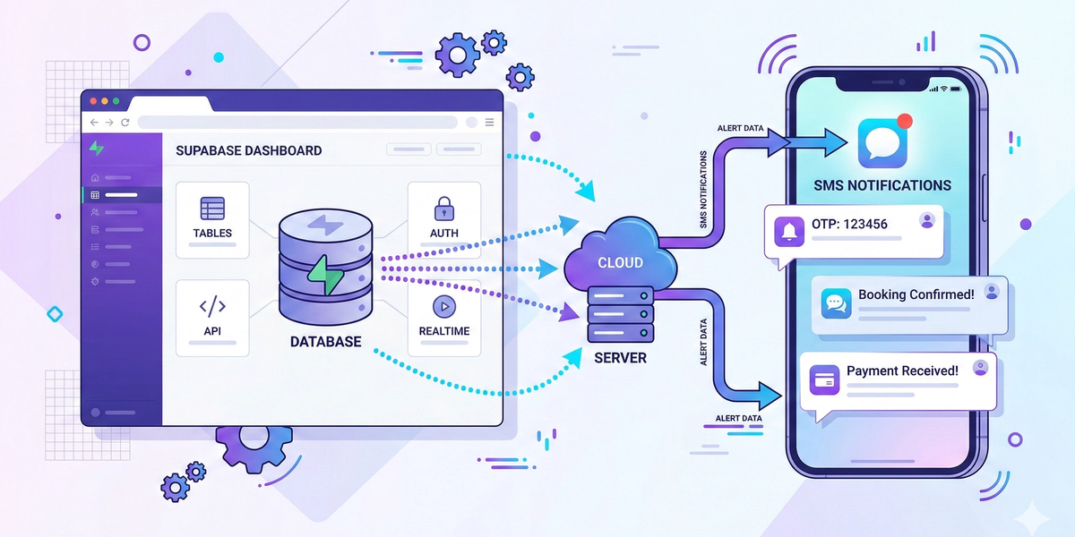 How to Send SMS from Supabase Using DataFlows SMS