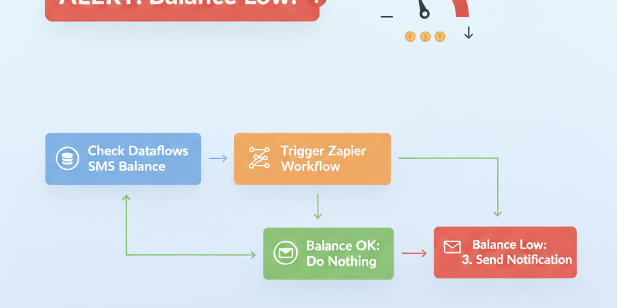 Automate Your SMS Billing: Use “Low Balance Alert” with DataFlows SMS + Zapier