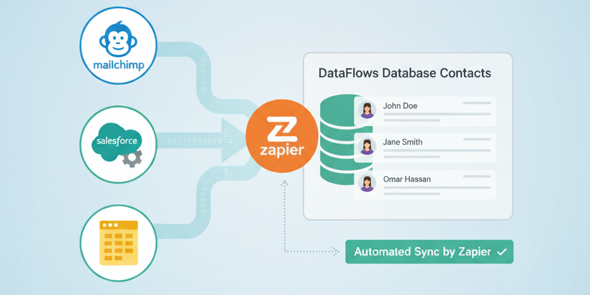 Create Contacts Automatically in DataFlows via Zapier