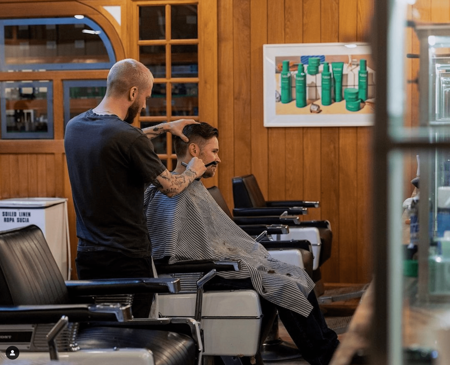 A man getting a haircut at Fellow Barber.
