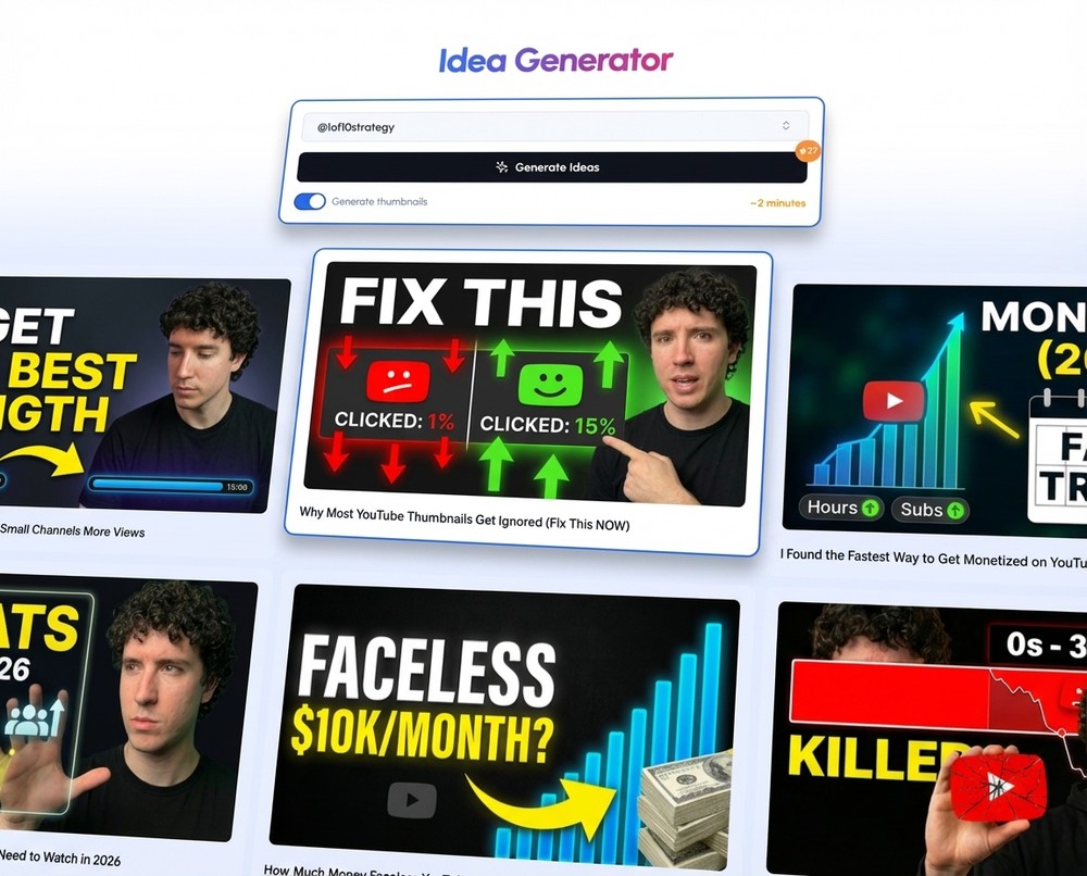 AI YouTube Idea Generator Built for Creators | 1of10