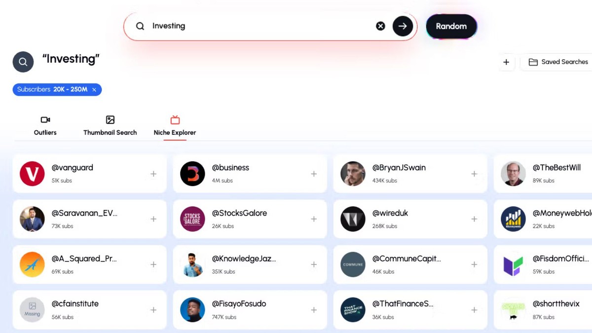 Niche Explorer - Discover YouTube Channels | 1of10