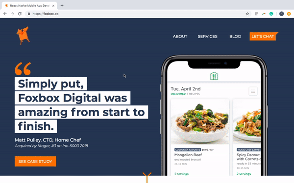 Home Page Foxbox Digital Scrolling