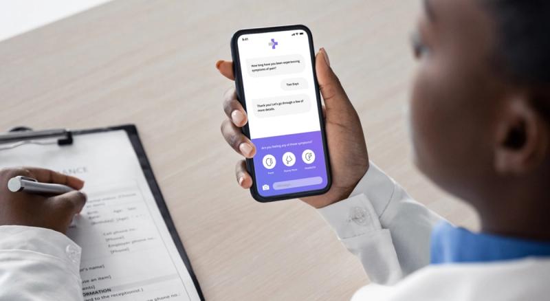 doctor using mobile app