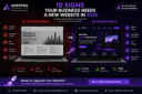 Comparison between an outdated website and a modern SEO-optimized business website.
