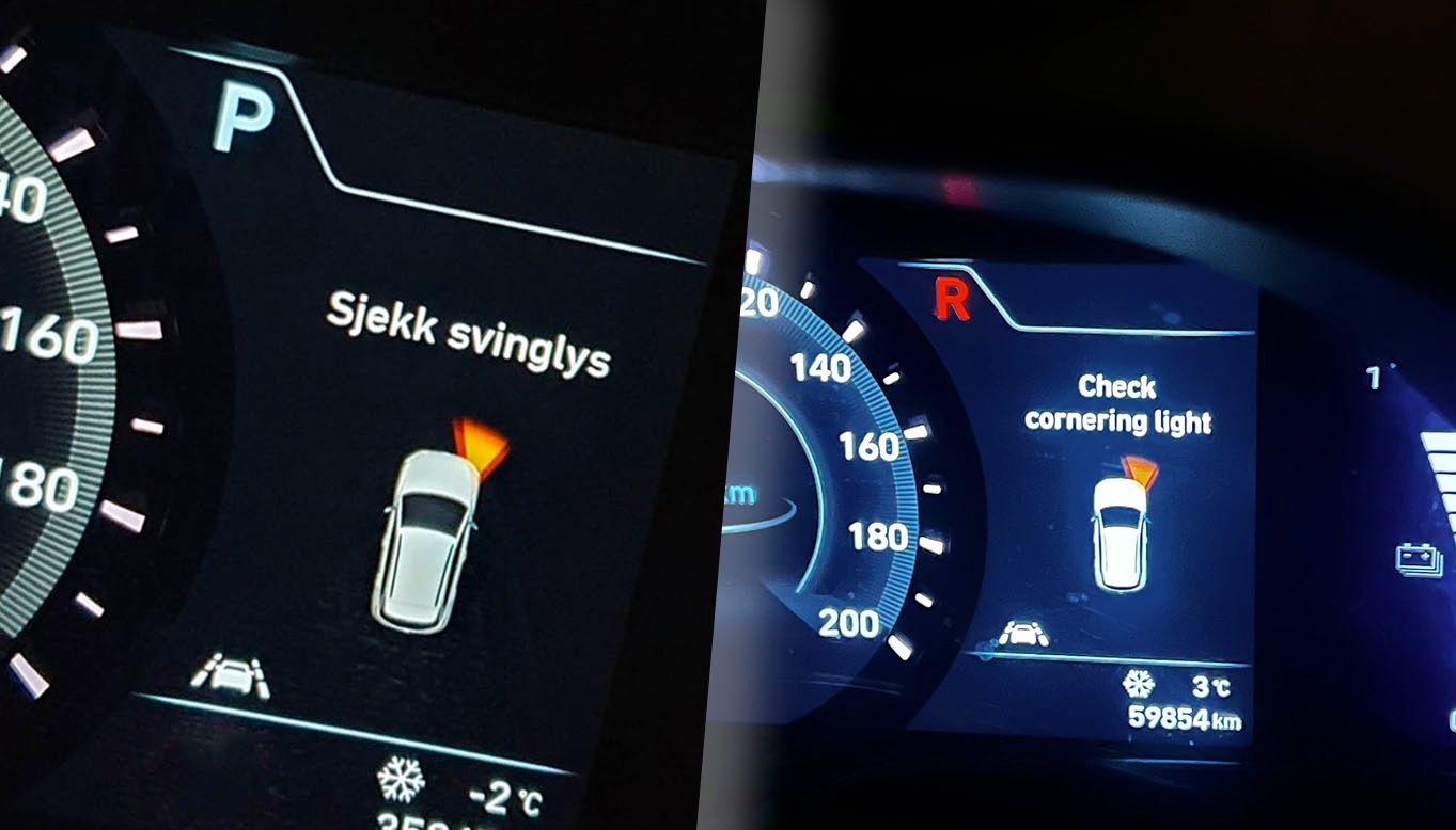 svinglys cornering light hyundai kona