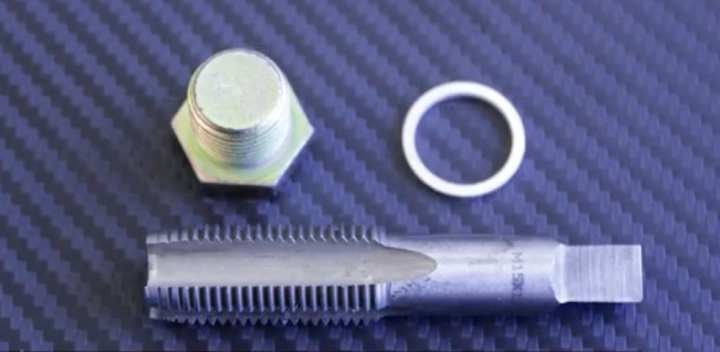 gjengetapp, mutter og skive i M15