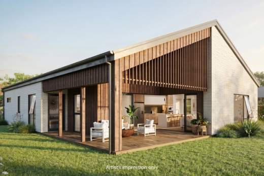 Artists impression of modern villa with indoor and outdoor flow