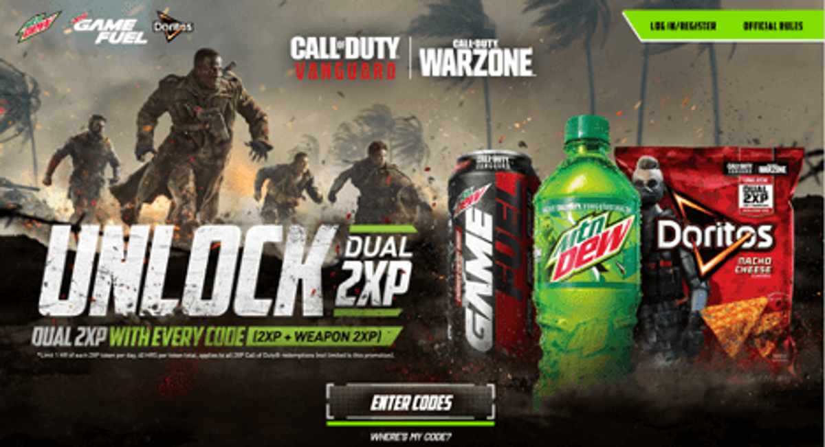 The Mountain Dew and Doritos partnership with Call of Duty provides players with something they really want: free in-game content