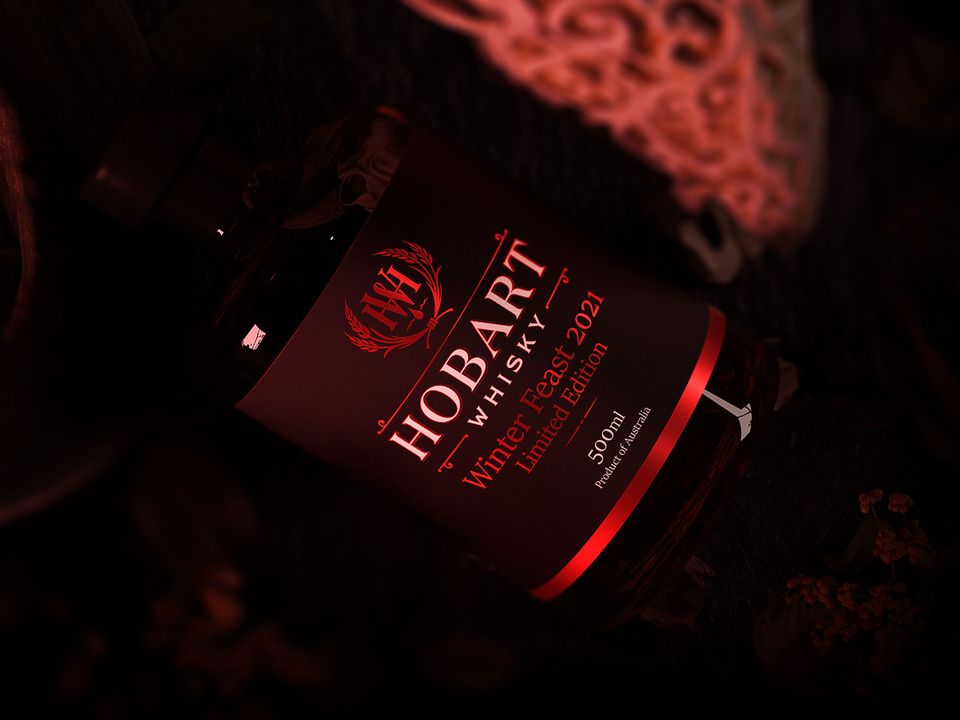 A bottle of Hobart Whisky's Limited Edition Winter Feast whisky.