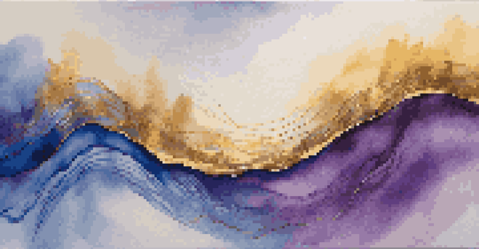 Abstract representation of colorful sound waves radiating from a central point, conveying energy and emotion.