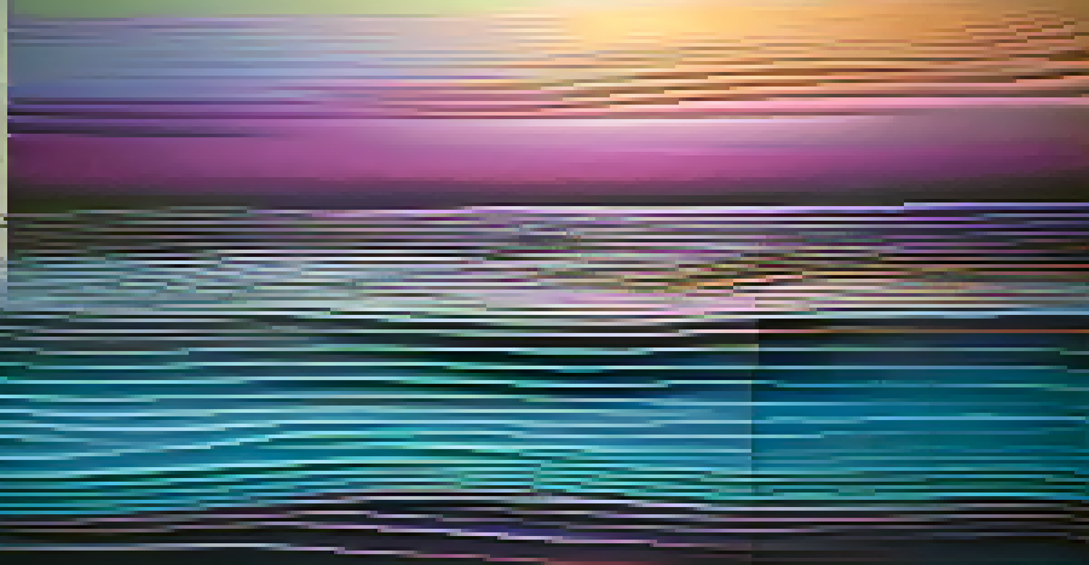 Colorful abstract sound waves in motion against a gradient background.