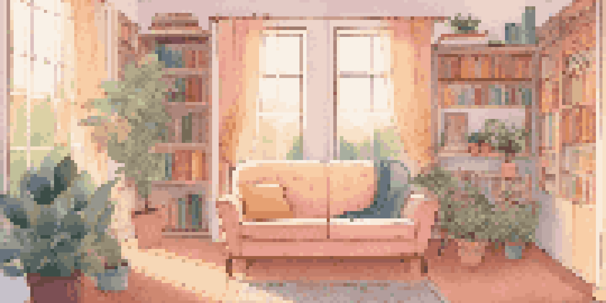 A cozy therapy room with soft lighting, a couch, and a record player in the corner, creating a peaceful atmosphere.
