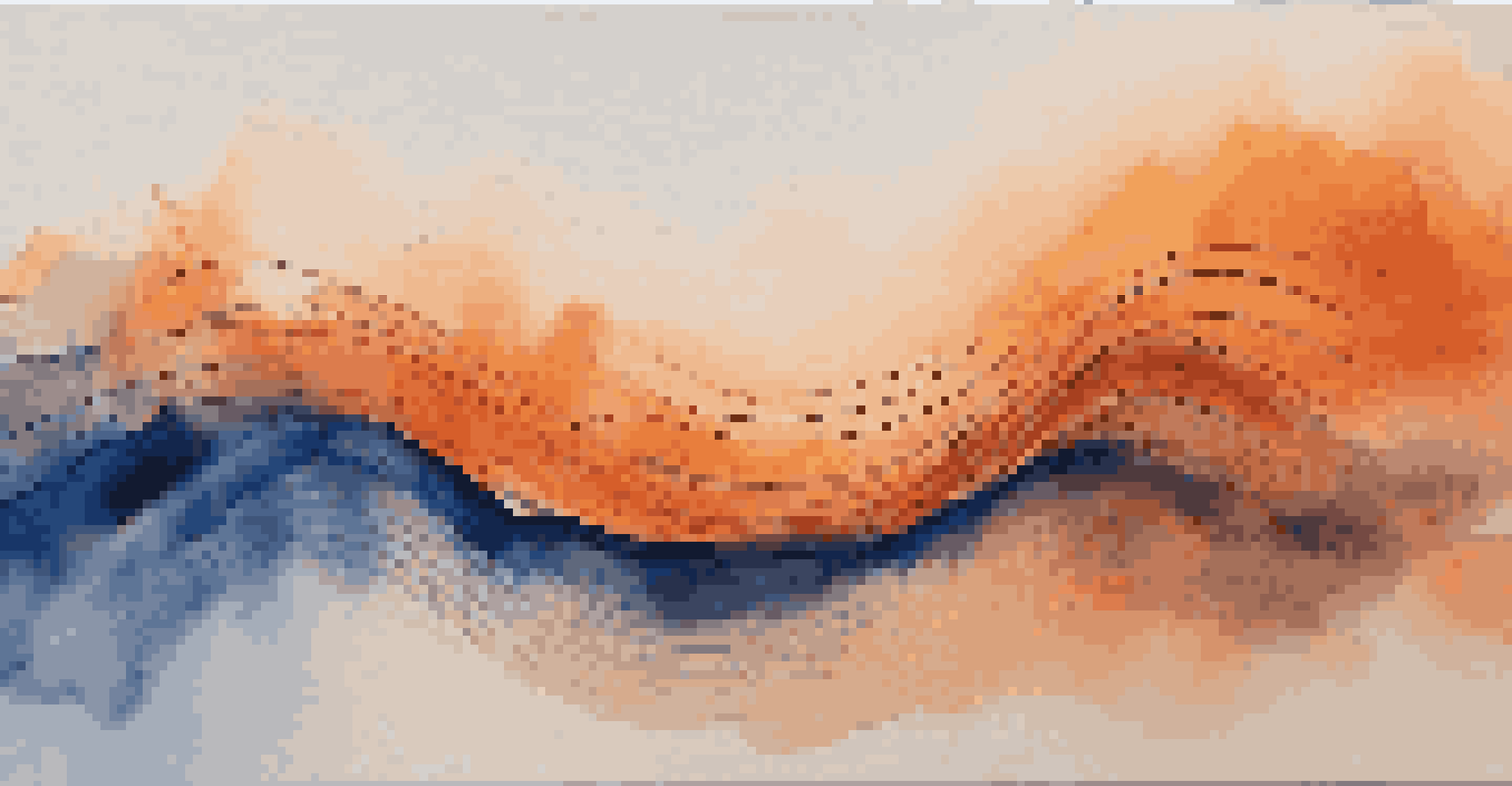 Sound waves transforming into colorful brushstrokes on a canvas, set against a gradient background.