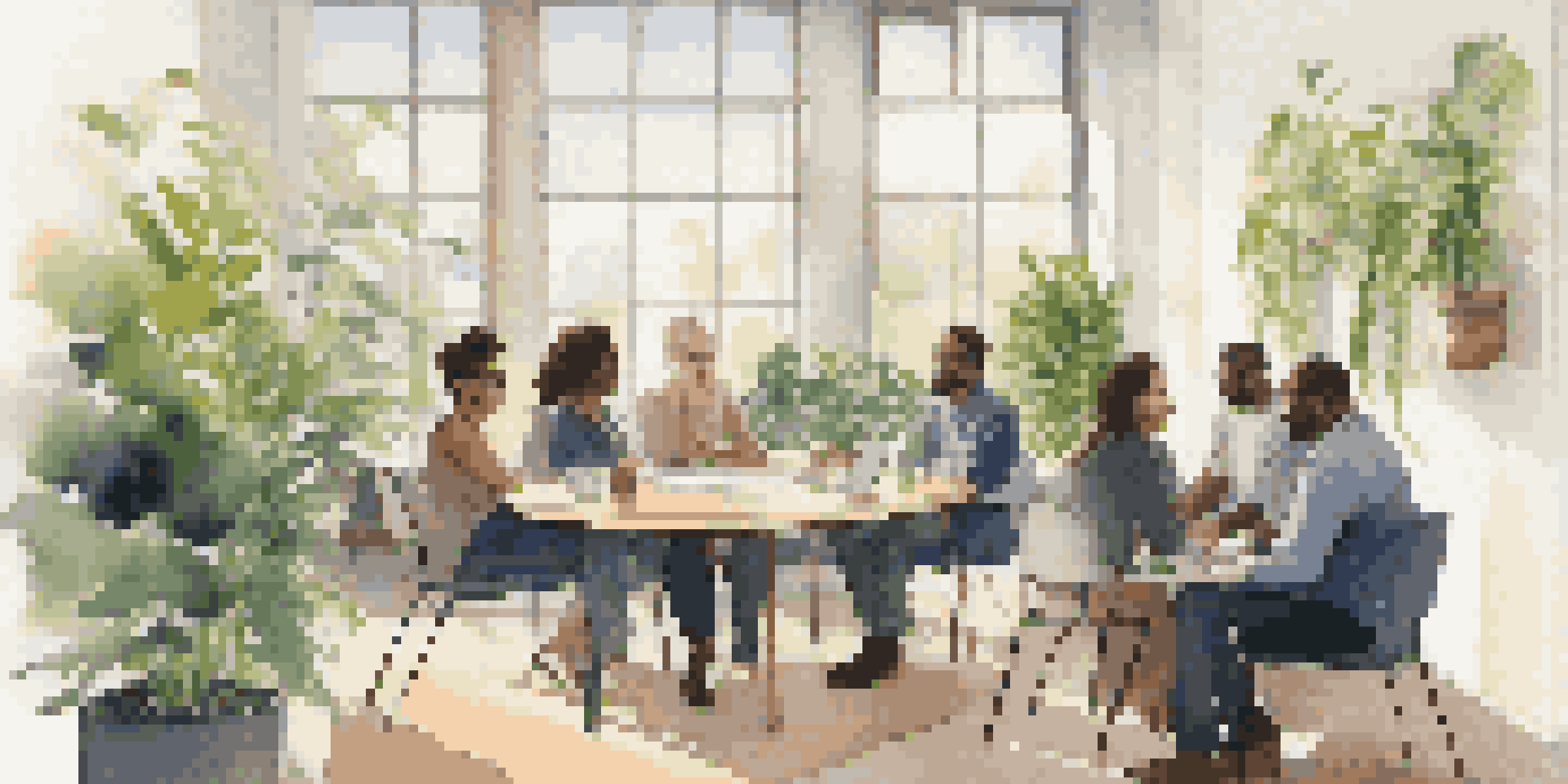 A diverse group of individuals in an office setting discussing performance anxiety, displaying supportive body language and expressions of empathy.
