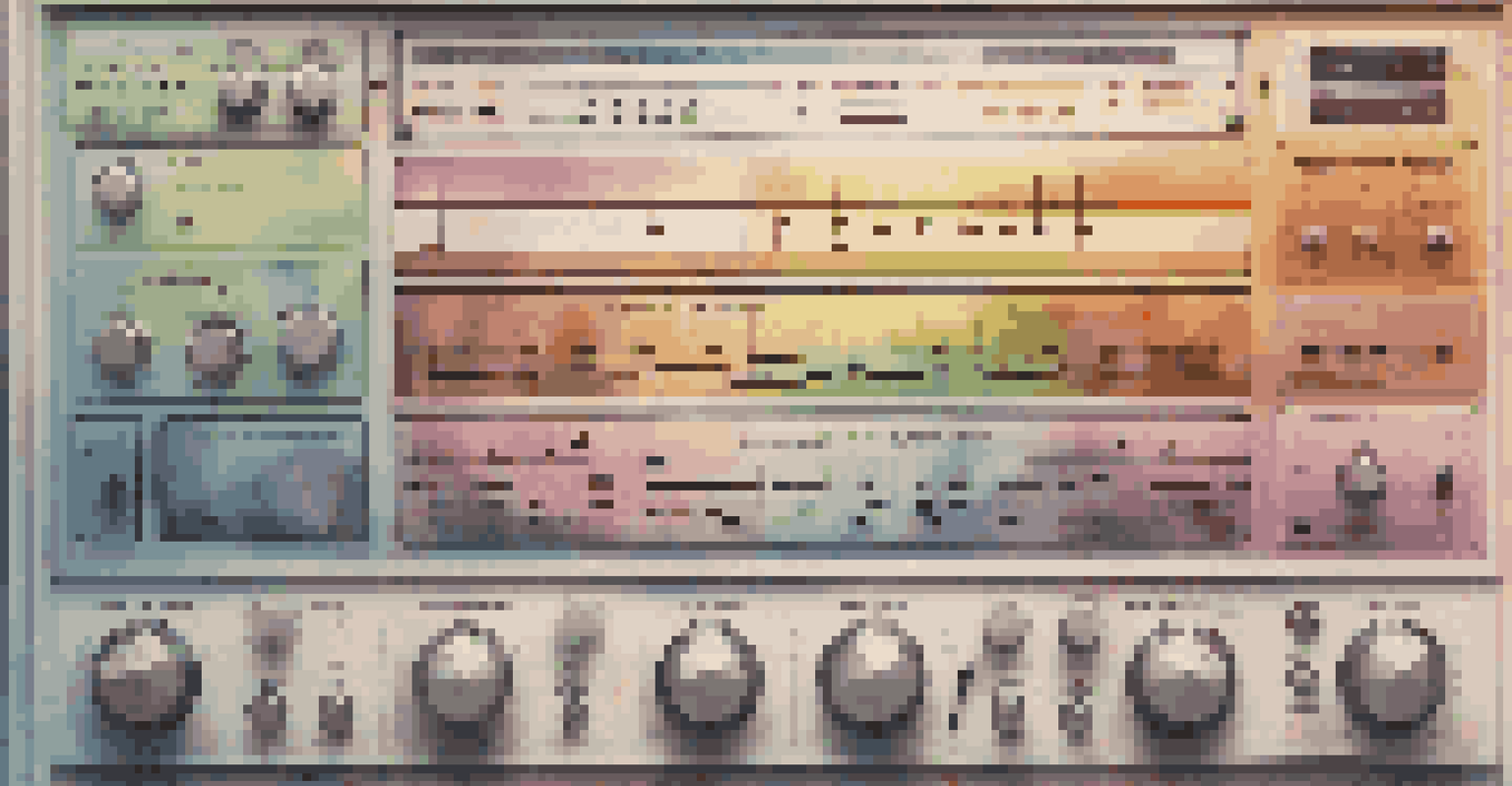 An artistic view of a digital music platform showcasing various spiritual music genres with calming colors in the background.
