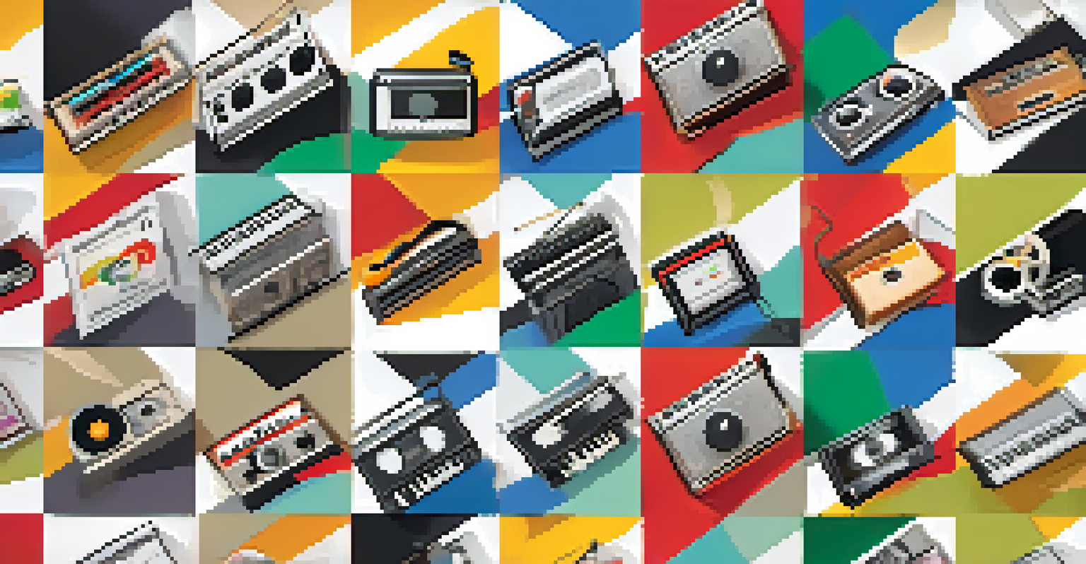 Colorful icons representing music licenses, including musical notes and film reels, on a clean white background.