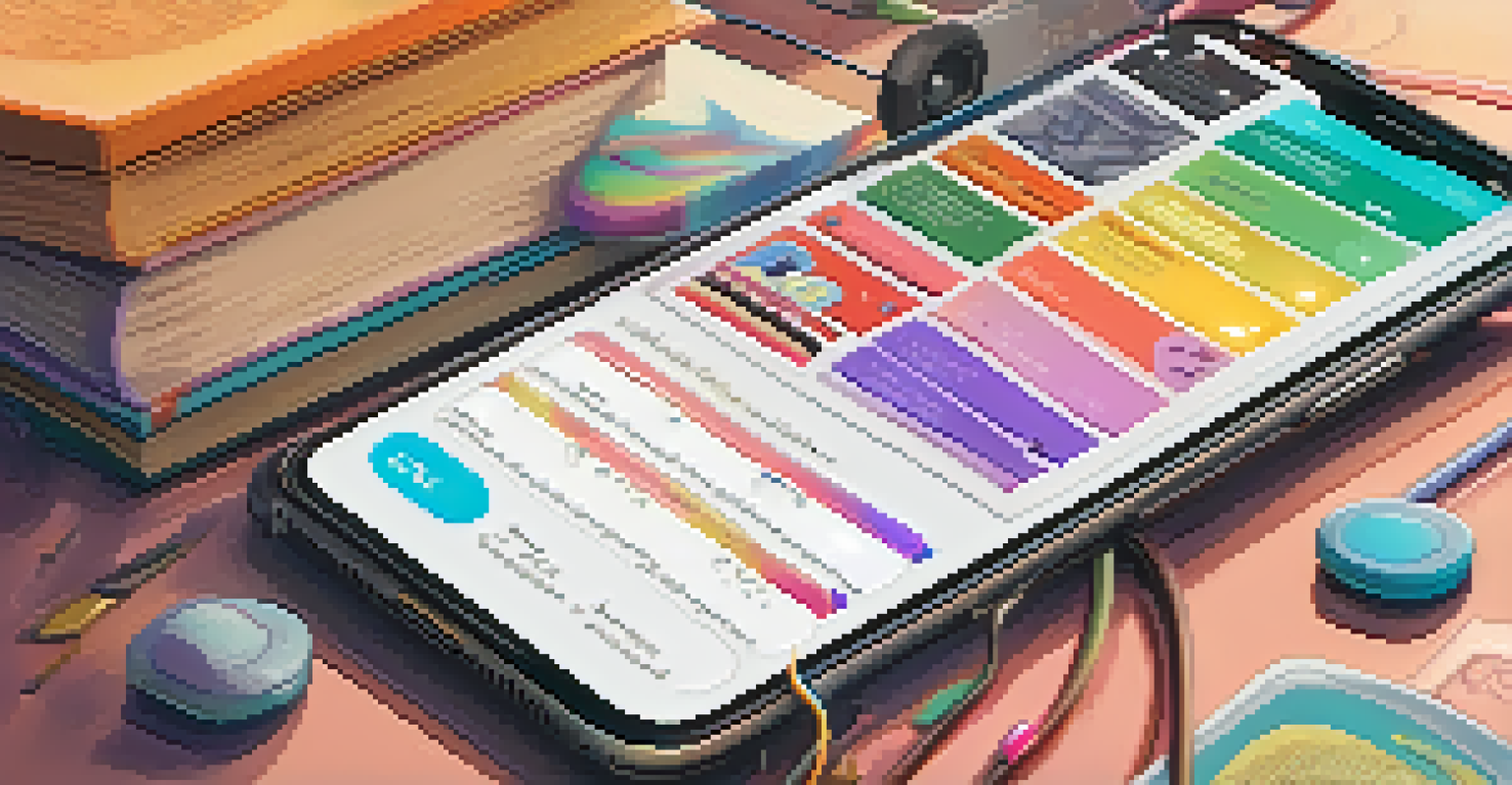 A close-up of a teenager's hand using a smartphone to create a personal music playlist, with a cozy background.