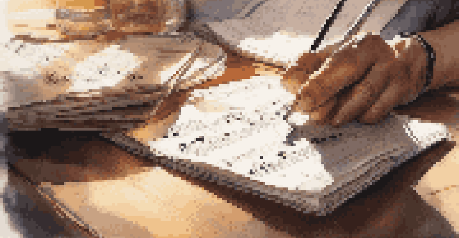 A close-up of a songwriter writing lyrics in a notebook with a guitar nearby.