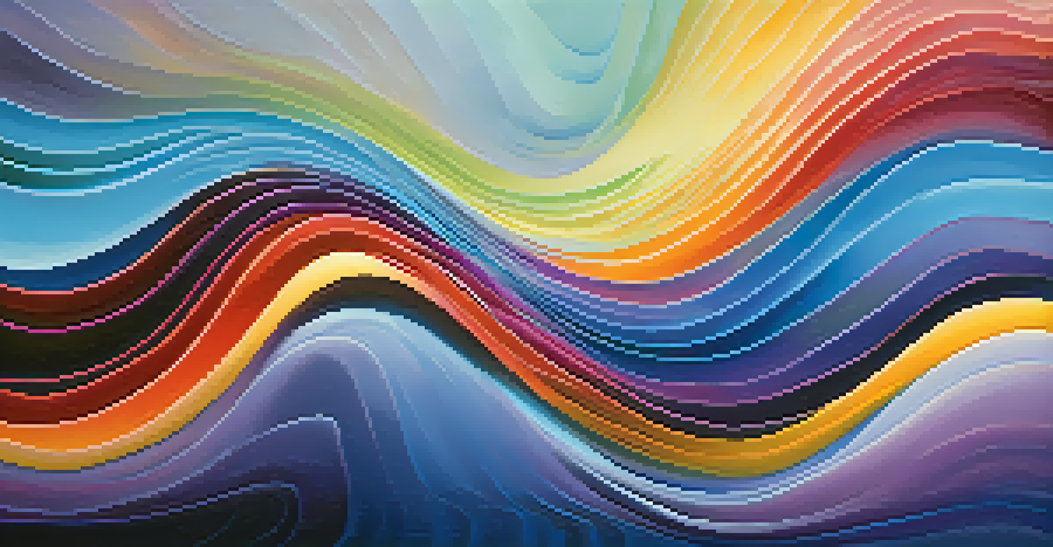 An abstract image depicting colorful brain waves flowing in rhythmic patterns, representing different types of brain activity.