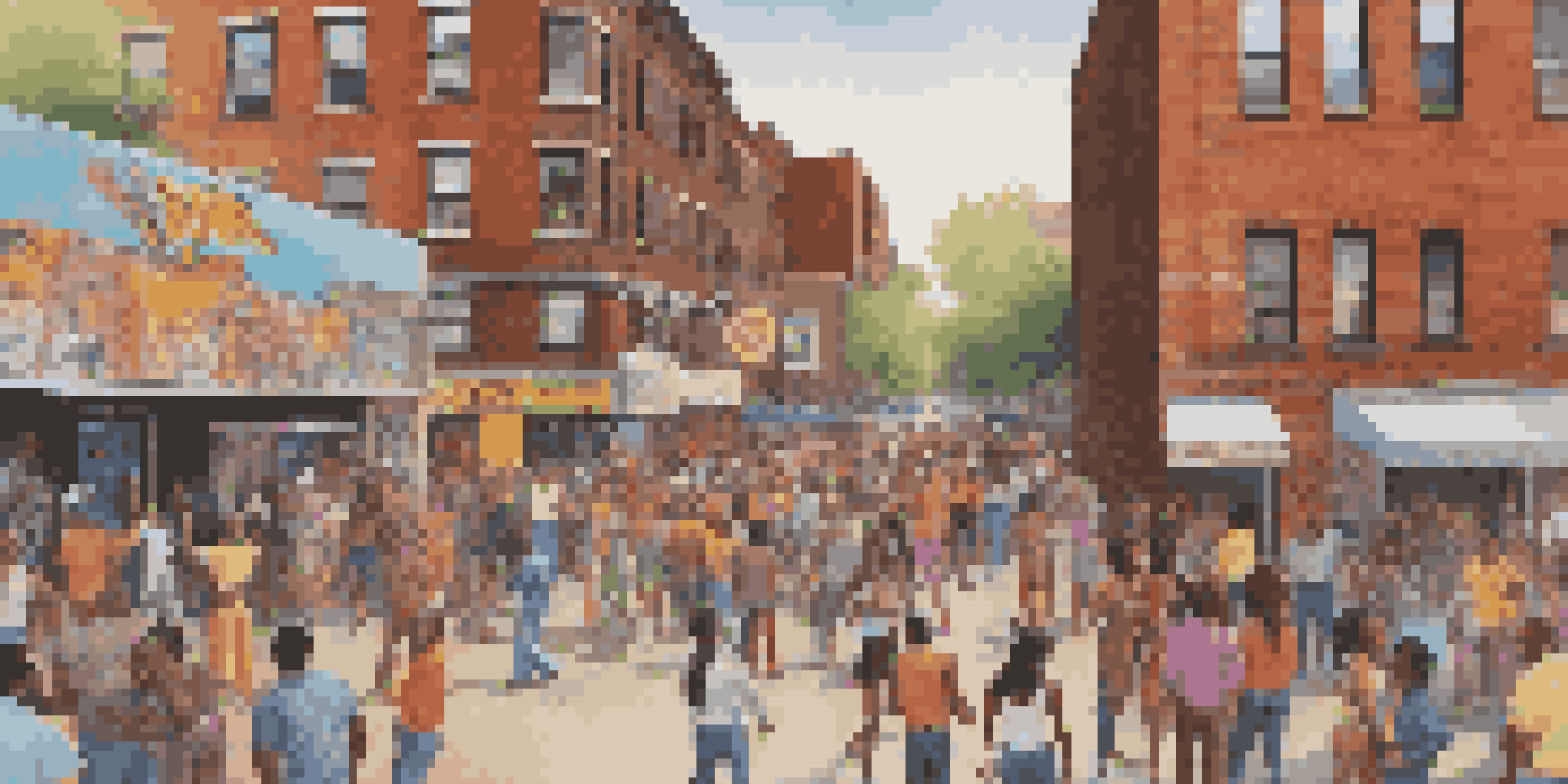 A lively street party in the Bronx with people dancing, colorful graffiti, and a DJ setup, reflecting the spirit of hip-hop culture.