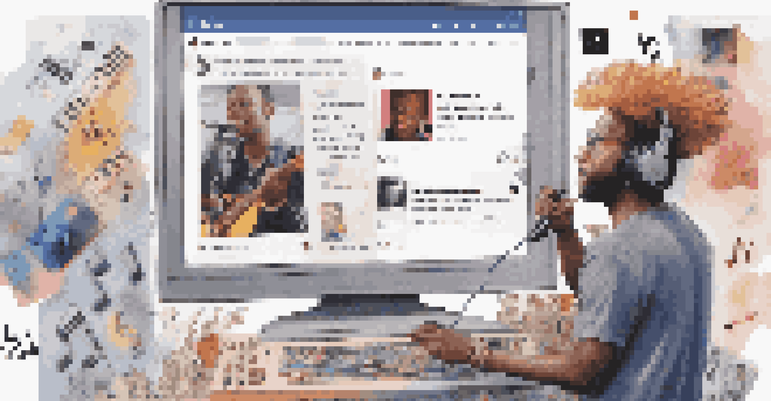An artist performing live while engaging with fans on social media, showcasing interaction and connection.