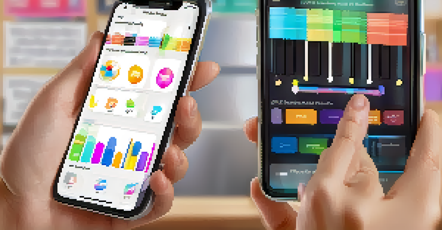 A smartphone showing an interactive music education app, highlighting lessons and user progress.