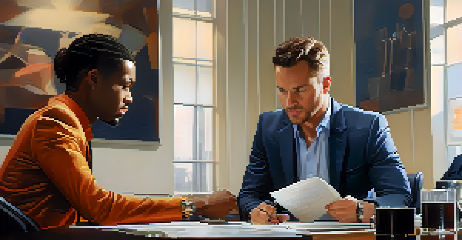 A close-up of a music supervisor negotiating with a record label representative at a conference table.