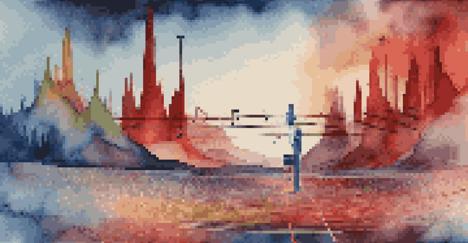 Artistic representation of sound waves from a theremin in a surreal landscape with colorful transitions, conveying a dreamlike atmosphere.