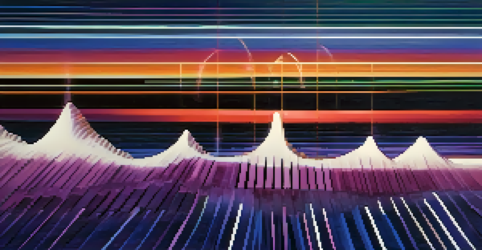 Abstract representation of colorful sound waves with textures, set against a gradient background.