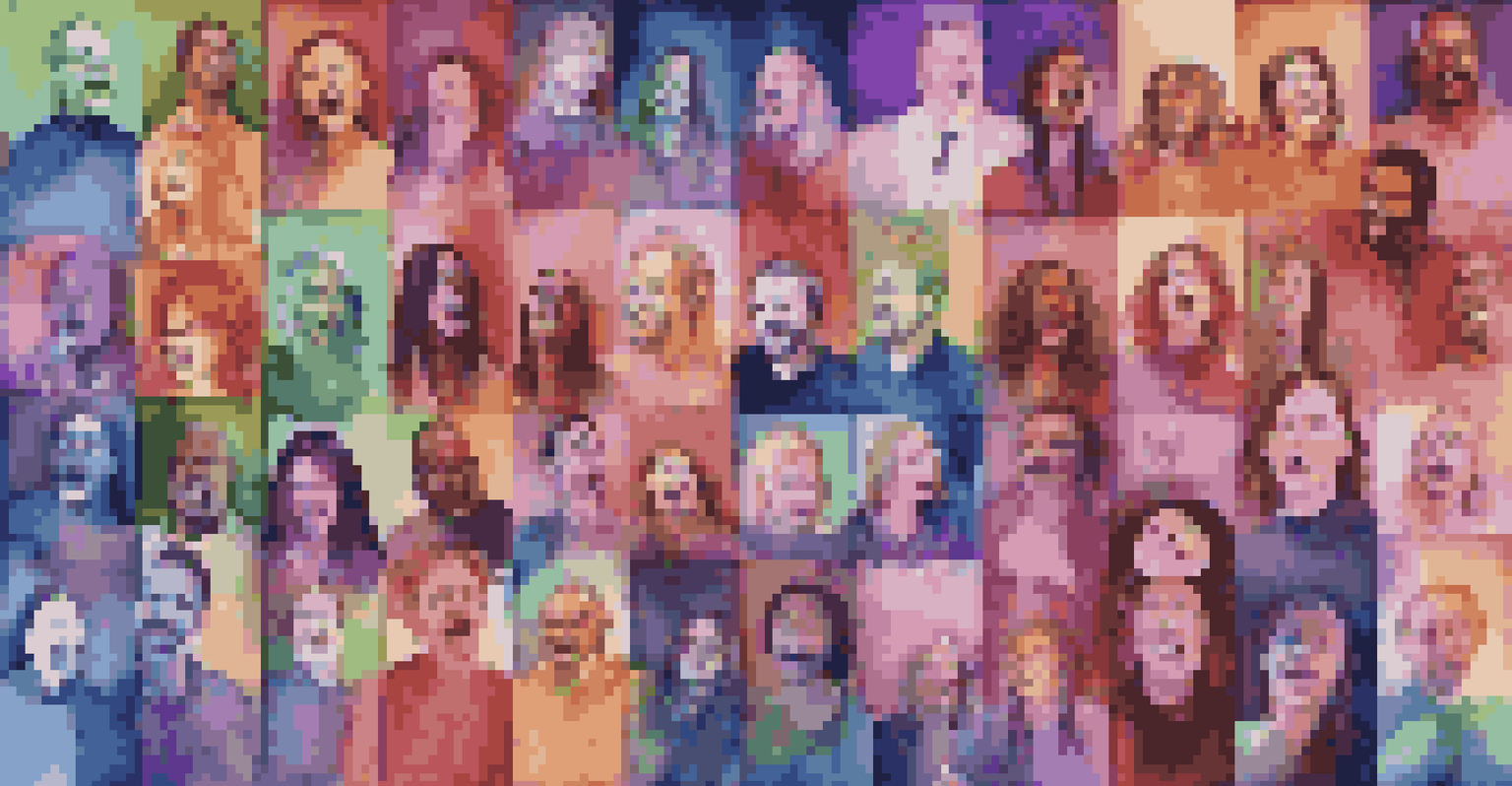A modern virtual choir with singers in individual video frames, showcasing diversity and unity in music.
