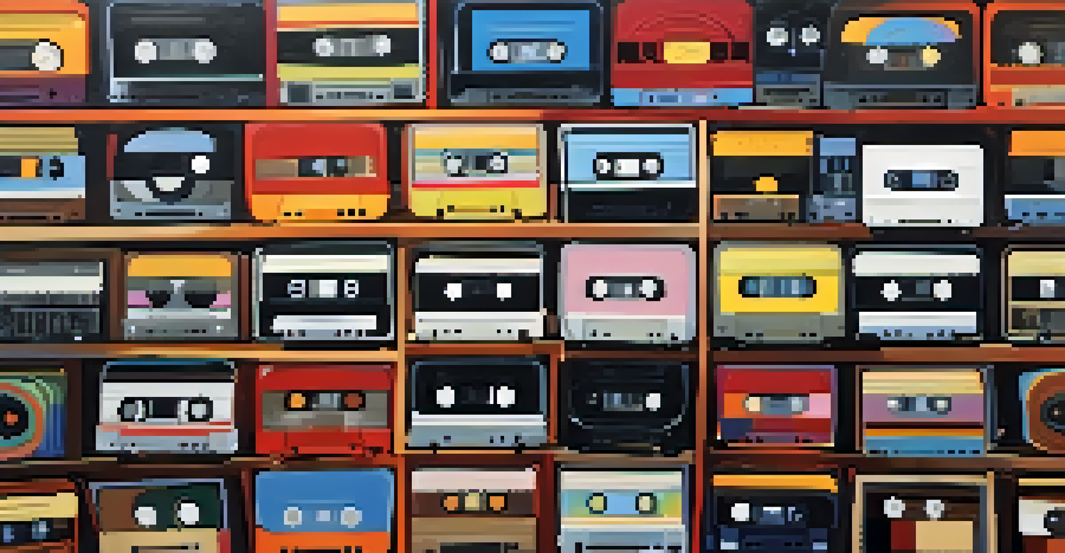 A colorful collage of musical genres including orchestral, rock, electronic, and hip-hop, illustrating the influence of music on film soundtracks.