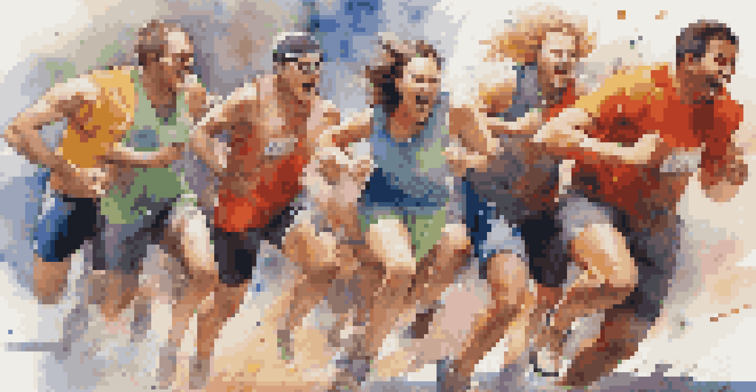 Contestants in a reality competition racing against time, showing determination and energy as they compete.