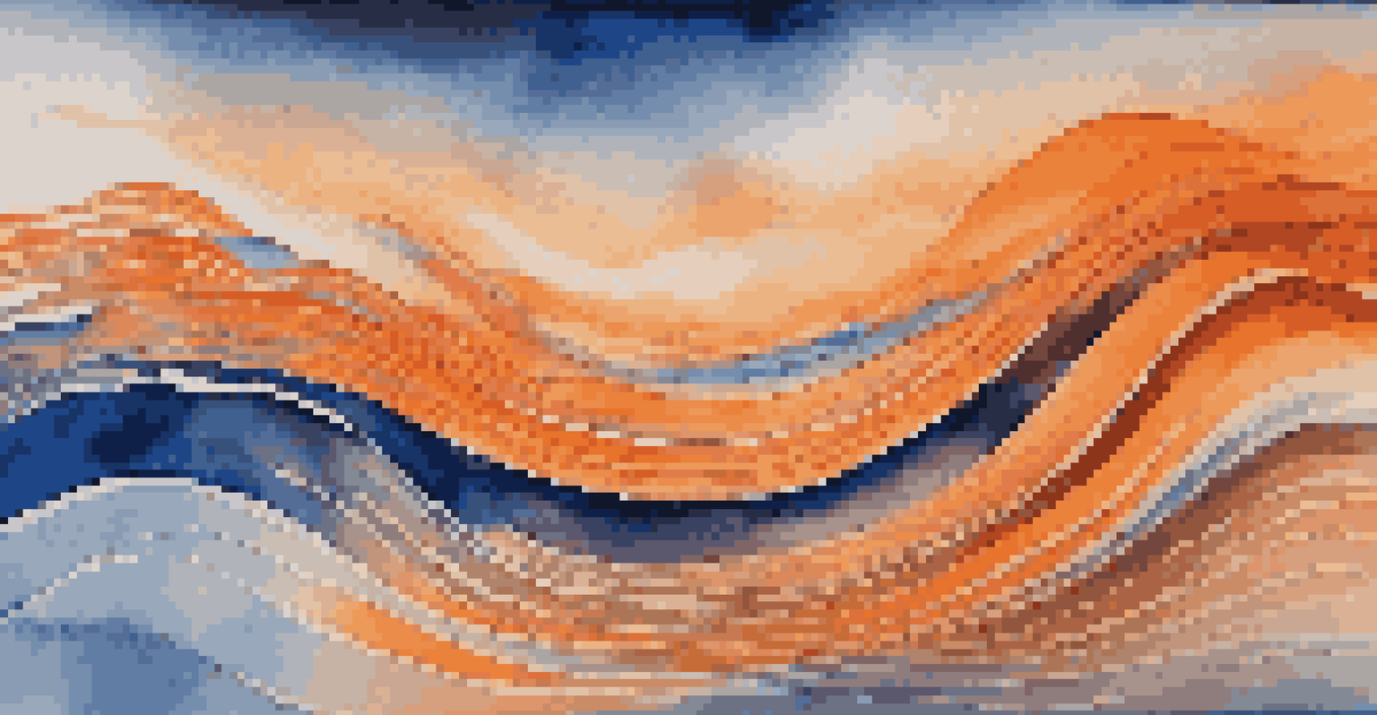 An abstract visual of colorful sound waves intertwining against a gradient background.