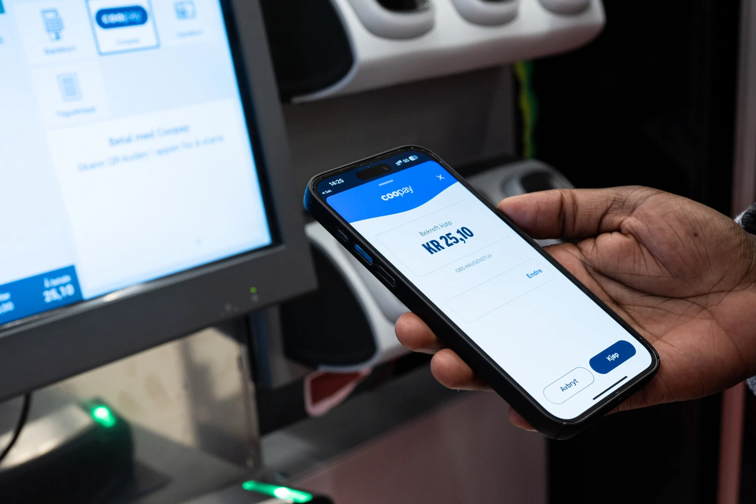 BankAxept i Coopay: Trygg og enkelt betaling for kundene på plass i Coopay. Foto: Coop Norge